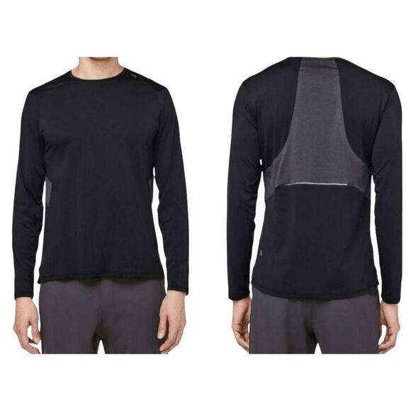 LULULEMON ATHLETICA Fast Free Long Sleeve in Black/Obsidian Size Medium - Picture 1 of 5